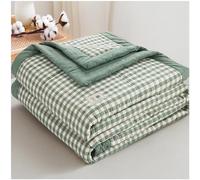 GOFOHIMI Colcha Verano Enrejado Estampada Acolchada, Colchas Cubre Cama Matrimonio 100% Algodón, Suave y Cómodo Colchas Reversible, Apto para Personas Alérgicas