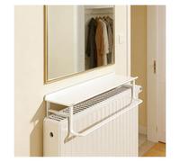 GOFQB Estante Radiador Blanco sin Taladrar Cubre Radiadores Blanco Resistentes y Duraderos para Salones, Dormitorios, Viviendas de Alquiler y Comedores(19.69in/50cm)