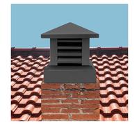 GOFQB Tapas de Conductos de Humos Cuadradas de Aleación de Aluminio Sombrerete Chimenea Adecuada para Ventilación Exterior de Tejados(50x50cm/19.69x19.69in)