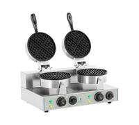 Gofrera - 2 x 1.300 Watt - redonda | Royal Catering