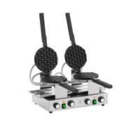 Gofrera bubble - 2 x 1400 W - 50 - 250 °C - temporizador: 0 - 5 min - Royal Catering