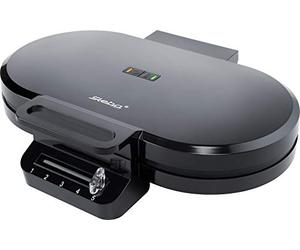 Gofrera doble Steba, dorado óptimo y horneado bajo en grasas gracias al revestimiento antiadherente, 2x5 gofres en forma de corazón con un diámetro de 15,5 cm, fácil de limpiar, WE 2