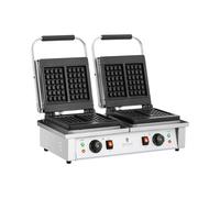 Gofrera doble - tipo belga - Royal Catering - 2 x 2,000 W