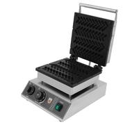 Gofrera eléctrica de 220 V, antiadherente, para 4 gofres de espiga de trigo, 1,7 kW, de acero inoxidable, con temporizador y control de temperatura, ideal para uso doméstico y comercial