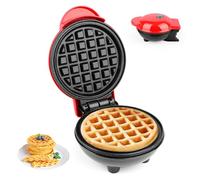 Gofrera Mini,Waffle Maker ø 10cm,220V|350W Pequeño Waffelen Clásico,Calefacción doble,Gofrera para Gofres de Gofres Pequeños,Bubble-Waffelen Una persona, Compacto, Apto para Tours