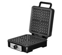 MPM MGO-36M Gofrera Profesional para 4 gofres Belgas gruesos, regulador de temperatura, placas antiadherente, carcasa acero inox, 1200W