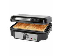 ProfiCook Plancha para gofres belgas con 2 superficies para hornear, 1000 vatios de acero inoxidable con revestimiento antiadherente, grado de bronceado variable, PC-WA 1240