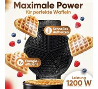ProfiCook® Gofrera en forma de corazón, con revestimiento antiadherente, regulador continuo para el bronceado según desee, gofrera de 1200 W, PC WA 1314