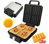 Gofreras y planchas, Gofrera de 1500 W con calefacción de Doble Cara, Revestimiento Antiadherente, Control de Temperatura, luz LED, fácil Limpieza, Mini gofrera, croquetas de Patata