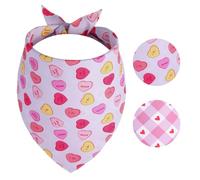 Gofshy Pañuelo de San Valentín para perro, XL, 1 unidad, bufanda triangular reversible con corazón para niños y niñas, accesorios para perros grandes y extragrandes