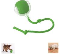 GOFULLHOME Innovadoras bolas de juguete interactivas para gatos, esferas de movimiento automático para involucrar a los gatos de interior (verde)