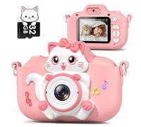 Gofunly Camara Fotos Infantil, 2,0 Pulgadas Camara de Fotos para Niños con Tarjeta de 32GB, 1080P HD Selfie Video Cámara Digital para Niños, Regalos Ideales para Niños y Niñas de 3-12 Años