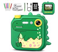Gofunly Camara Fotos Infantil Instantanea, 2,4 Pulgada Camara Fotos Infantil con Tarjeta de 32GB y Papel de Impresión, 1080P HD Selfie Video Cámara Instantánea para Niños de 3-12 Años, Regalos Juguete