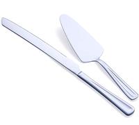 GoGeiLi Juego de Cuchillo y Servidor para Tartas, Juego de Cortador de Tartas de Acero Inoxidable para Bodas, Cumpleaños, Fiestas