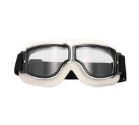 Goggles Retro Motorcycle | PC Soft Padded Vintage Riding Goggles Over Glasses Anti-Slip Strap 18 x 7,5 cm Lightweight 60 g | Windproof Protective Eyewear For Helmet Motorbike Cycling
