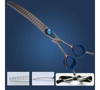 GogiPet Elite tijeras de entresacar 18 cm 7" curvadas, 24 dientes