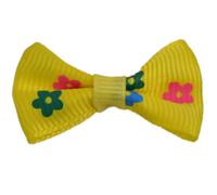 GogiPet Flores lazo para el pelo amarillo lima