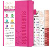 GoGirl Libro de citas de salón - Libro de reservas para salones de belleza, spas, estilistas, esteticistas - Planificador de reservas Appt, 18 x 25,5 cm (rosa intenso)
