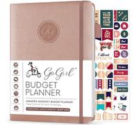 GoGirl - Planificador de presupuestos mensual, planificador financiero, libro de presupuestos, diario para controlar tu dinero, sin fecha - Inicio en cualquier momento, A5, dura 1 año - Oro Rosa