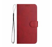GOGME Funda Billetera Diseño Clásico para ZTE Blade V80 Design/V80 Vita/Nubia V80 Design, Cierre Magnético con Bloqueo RFID, Carcasa Antigolpes, Flip Cover con Soporte - Rojo Vino