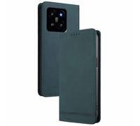 GOGME Funda Cartera de Cuero para Blackview Wave 8/Blackview Wave 8C - Carcasa con Cierre Magnético, Protección RFID, Tarjetero y Soporte Antigolpes - Verde Oscuro