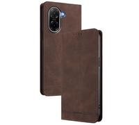 GOGME Funda Cartera de Cuero para Xiaomi Redmi A5 4G / Poco C71 4G - Carcasa con Cierre Magnético, Protección RFID, Tarjetero y Soporte Antigolpes - Marrón