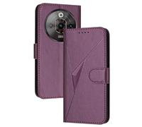 GOGME Funda con Cierre Magnético para ZTE Nubia Focus Pro - Carcasa Función Billetera, Soporte Multiángulo y Protección Completa - Morado Oscuro