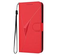 GOGME Funda con Cierre Magnético para ZTE Nubia Red Magic 10 Pro/Magic 10 Pro+ - Carcasa Función Billetera, Soporte Multiángulo y Protección Completa - Rojo
