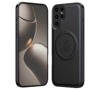 GOGME Funda de Lujo para Motorola Moto G86 5G - Carcasa de Cuero con Anillo Magnético Incorporado (Compatibilidad con Accesorios MagSafe) - Negro