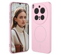 GOGME Funda De Silicona Líquida para Vivo X300 Pro con Carcasa Suave Y Shockproof Cover, Slim Case, Compatible con MagSafe - Rosa