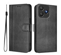 GOGME Funda para Blackview Wave 9C - Carcasa Elegante De Cuero TPU con Monedero, Cierre Magnético, Protección 360°, Negro