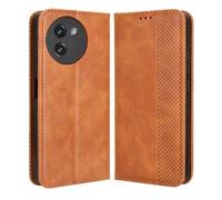 GOGME Funda para DOOGEE Note 59 / Note 59 Pro, Carcasa con [Ranuras para Tarjetas] [Soporte Plegable] Magnético Premium TPU/PU Cuero Flip Folio Case Cover. Marrón