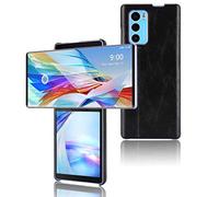 GOGME Funda para LG Wing 5G Funda, Suave Silicona PU Retro Cuero Estuche, Ultra-Delgado Anti-Rasguño Anti-Golpes Carcasa para LG Wing 5G, Negro