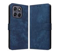 GOGME Funda para Motorola Moto G77, Carcasa Billetera de Cuero con Ranuras para Tarjetas, Case Antigolpes y Protección RFID - Azul