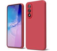 GOGME Funda para Oneplus Nord 5 Capa con Forro de Microfibra Antiarañazos Líquida Silicona Carcasa Antigolpes Protector Móvil Case Cover, Rojo