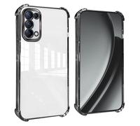 GOGME Funda para OPPO Find X3 Lite Esquinas Reforzadas con Protector Cámara Carcasa/TPU Anti - Arañazos Antigolpes Suave Clara Design - Negro