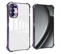 GOGME Funda para OPPO Find X3 Lite Esquinas Reforzadas con Protector Cámara Carcasa/TPU Anti - Arañazos Antigolpes Suave Clara Design - Morado