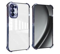 GOGME Funda para OPPO Find X3 Lite Esquinas Reforzadas con Protector Cámara Carcasa/TPU Anti - Arañazos Antigolpes Suave Clara Design - Azul