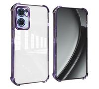 GOGME Funda para OPPO Find X5 Lite Esquinas Reforzadas con Protector Cámara Carcasa/TPU Anti - Arañazos Antigolpes Suave Clara Design - Morado