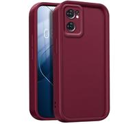 GOGME Funda para OPPO Find X5 Lite, Funda Protectora Completa de Silicona TPU Suave, Carcasa Antipolvo Prueba de Choques - Vino Rojo