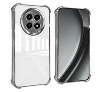 GOGME Funda para OPPO Realme 12X 5G / Realme 12 5G Esquinas Reforzadas con Protector Cámara Carcasa/TPU Anti - Arañazos Antigolpes Suave Clara Design - Plata