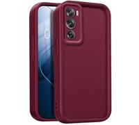 GOGME Funda para OPPO Reno 12 5G Pro / Reno12 Pro 5G, Funda Protectora Completa de Silicona TPU Suave, Carcasa Antipolvo Prueba de Choques - Vino Rojo