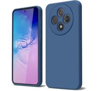 GOGME Funda para OPPO Reno 12F 5G / OPPO Reno 12FS 5G Capa con Forro de Microfibra Antiarañazos Líquida Silicona Carcasa Antigolpes Protector Móvil Case Cover, Azul