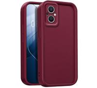 GOGME Funda para OPPO Reno 8 Lite 5G (Reno8 Lite 5G), Funda Protectora Completa de Silicona TPU Suave, Carcasa Antipolvo Prueba de Choques - Vino Rojo
