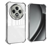 GOGME Funda para OPPO Reno12 F 5G / OPPO Reno12 FS 5G Esquinas Reforzadas con Protector Cámara Carcasa/TPU Anti - Arañazos Antigolpes Suave Clara Design - Plata