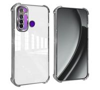 GOGME Funda para Realme 5 / Realme 5S / Realme 5i / Realme C3 Esquinas Reforzadas con Protector Cámara Carcasa/TPU Anti - Arañazos Antigolpes Suave Clara Design - Plata