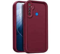 GOGME Funda para Realme 5 / Realme 5S / Realme 5i / Realme C3, Funda Protectora Completa de Silicona TPU Suave, Carcasa Antipolvo Prueba de Choques - Vino Rojo