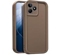 GOGME Funda para Realme C51 / Realme Note 50 / Realme C53, Funda Protectora Completa de Silicona TPU Suave, Carcasa Antipolvo Prueba de Choques - Marrón