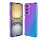 GOGME Funda para Realme C75 4G, Flexible TPU Protectora de Golpes Transparente Silicona Esquinas Reforzadas Ultra-Delgado Anti-Choque Carcasa (Morado/Azul)