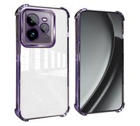 GOGME Funda para Realme GT7 Pro/GT 7 Pro Esquinas Reforzadas con Protector Cámara Carcasa/TPU Anti - Arañazos Antigolpes Suave Clara Design - Morado